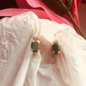 14 Karat Gold Emerald / Diamond earings